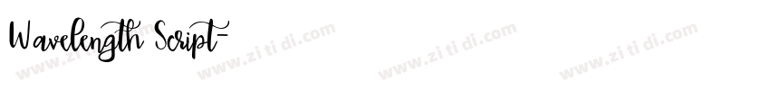Wavelength Script字体转换